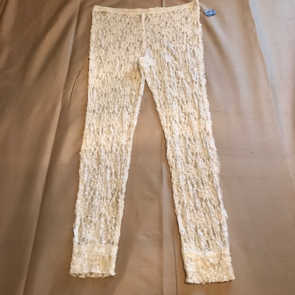 Free People Lace Footless Tights